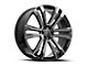 OE Revolution G-10 Gloss Black and Milled 6-Lug Wheel; 22x9; 24mm Offset (14-18 Sierra 1500)