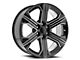 OE Revolution G-13 Gloss Black and Machined 6-Lug Wheel; 22x9; 24mm Offset (99-06 Sierra 1500)