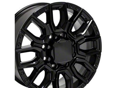 CV97A Black 8-Lug Wheel; 20x8.5; 12mm Offset (01-06 Sierra 2500 HD)