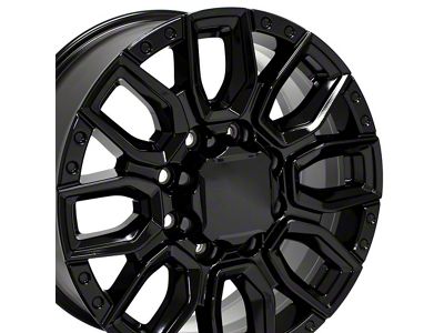 CV97A Black 8-Lug Wheel; 20x8.5; 12mm Offset (01-06 Sierra 3500 HD SRW)