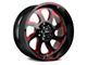 Off Road Monster M22 Gloss Black Candy Red Milled 8-Lug Wheel; 20x10; -19mm Offset (03-09 RAM 3500 SRW)