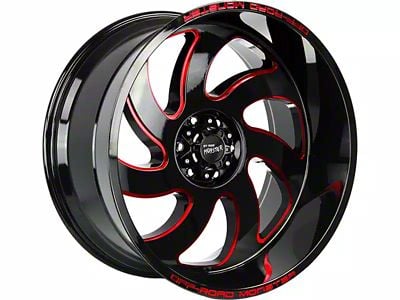 Off-Road Monster M07 Gloss Black Candy Red Milled 6-Lug Wheel; 20x10; -19mm Offset (04-08 F-150)