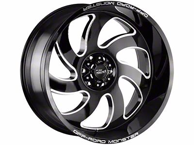 Off-Road Monster M07 Gloss Black Milled 6-Lug Wheel; 20x10; -19mm Offset (04-08 F-150)