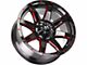 Off-Road Monster M08 Gloss Black Candy Red Milled 6-Lug Wheel; 20x9; 0mm Offset (04-08 F-150)