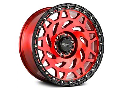 Off-Road Monster M50 Candy Red with Black Ring 6-Lug Wheel; 20x9.5; -12mm Offset (04-08 F-150)