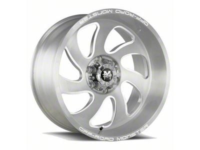 Off-Road Monster M07 Brushed Face Silver 6-Lug Wheel; 20x10; -19mm Offset (07-13 Sierra 1500)