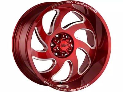 Off-Road Monster M07 Candy Red 6-Lug Wheel; 20x10; -19mm Offset (07-13 Sierra 1500)