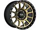 Off-Road Monster M10 Flat Black Machined Bronze 6-Lug Wheel; 17x9; 0mm Offset (07-13 Sierra 1500)