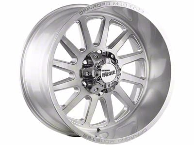 Off-Road Monster M17 Brushed Face Silver 6-Lug Wheel; 17x9; 0mm Offset (07-13 Sierra 1500)