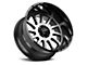 Off Road Monster M17 Gloss Black Machined 6-Lug Wheel; 22x12; -44mm Offset (07-13 Sierra 1500)