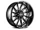 Off Road Monster M17 Gloss Black Milled 6-Lug Wheel; 22x12; -44mm Offset (07-13 Sierra 1500)