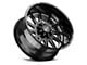 Off Road Monster M17 Gloss Black Milled 6-Lug Wheel; 22x12; -44mm Offset (07-13 Sierra 1500)