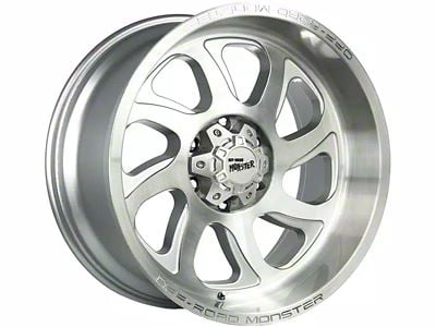 Off-Road Monster M22 Brushed Face Silver 6-Lug Wheel; 20x10; -19mm Offset (07-13 Sierra 1500)