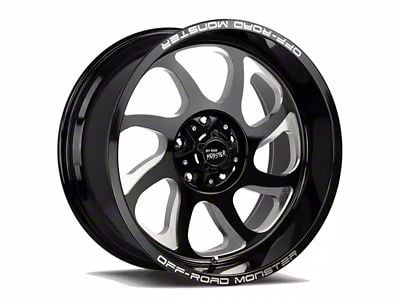 Off-Road Monster M22 Flat Black Milled 6-Lug Wheel; 20x10; -19mm Offset (07-13 Sierra 1500)