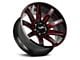 Off Road Monster M25 Gloss Black Candy Red Milled 6-Lug Wheel; 22x12; -44mm Offset (07-13 Sierra 1500)