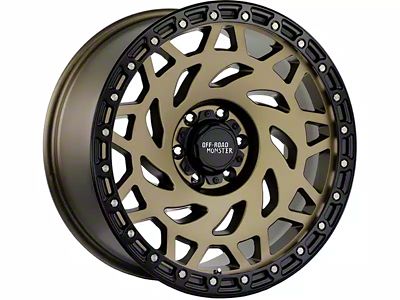 Off-Road Monster M50 Bronze Black Ring 6-Lug Wheel; 20x9.5; -12mm Offset (07-13 Sierra 1500)