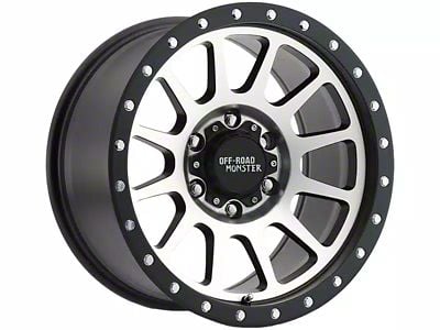 Off-Road Monster M10 Flat Black Machined 6-Lug Wheel; 17x9; 0mm Offset (07-13 Silverado 1500)