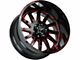 Off-Road Monster M17 Gloss Black Candy Red Milled 6-Lug Wheel; 17x9; 0mm Offset (07-13 Silverado 1500)
