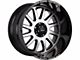 Off-Road Monster M17 Gloss Black Machined 6-Lug Wheel; 17x9; 0mm Offset (07-13 Silverado 1500)