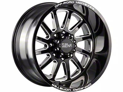 Off-Road Monster M17 Gloss Black Milled 6-Lug Wheel; 20x10; -19mm Offset (07-14 Tahoe)