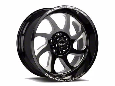 Off-Road Monster M22 Flat Black Milled 6-Lug Wheel; 20x10; -19mm Offset (07-14 Tahoe)