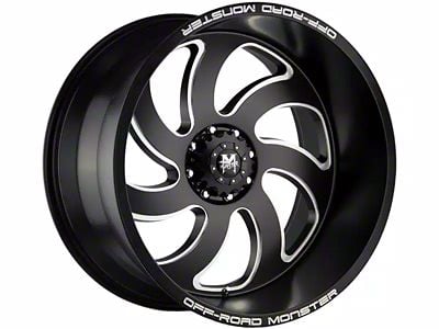 Off-Road Monster M07 Flat Black Milled 6-Lug Wheel; 20x10; -19mm Offset (07-14 Yukon)