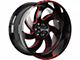 Off-Road Monster M07 Gloss Black Candy Red Milled 6-Lug Wheel; 20x10; -19mm Offset (07-14 Yukon)