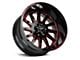 Off Road Monster M17 Gloss Black Candy Red Milled 6-Lug Wheel; 22x12; -44mm Offset (07-14 Yukon)