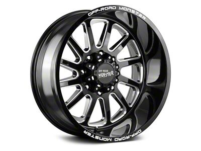 Off Road Monster M17 Gloss Black Milled 6-Lug Wheel; 22x12; -44mm Offset (07-14 Yukon)