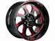 Off-Road Monster M22 Gloss Black Candy Red Milled 6-Lug Wheel; 20x10; -19mm Offset (09-14 F-150)