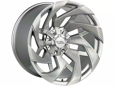 Off-Road Monster M24 Brushed Face Silver 6-Lug Wheel; 20x10; -19mm Offset (09-14 F-150)