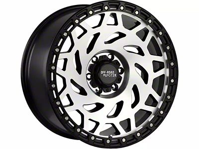 Off-Road Monster M50 Gloss Black Machined with Black Ring 6-Lug Wheel; 20x9.5; -12mm Offset (09-14 F-150)