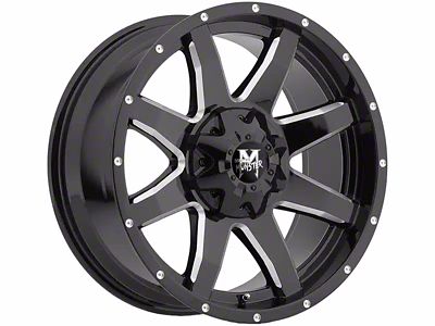 Off-Road Monster M08 Gloss Black Milled 5-Lug Wheel; 20x9; 5mm Offset (09-18 RAM 1500)