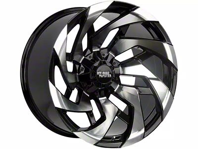 Off-Road Monster M24 Gloss Black Machined 8-Lug Wheel; 20x10; -19mm Offset (10-18 RAM 2500)