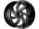 Off-Road Monster M07 Flat Black Milled 6-Lug Wheel; 20x10; -19mm Offset (14-18 Sierra 1500)