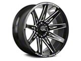 Off Road Monster M25 Gloss Black Milled 6-Lug Wheel; 22x12; -44mm Offset (14-18 Sierra 1500)