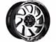 Off-Road Monster M22 Gloss Black Machined 6-Lug Wheel; 20x10; -19mm Offset (14-18 Silverado 1500)