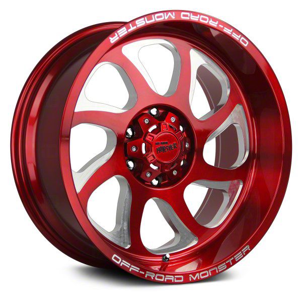 Off Road Monster F 150 M22 Candy Red 6 Lug Wheel 22x12 44mm Offset