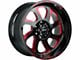 Off-Road Monster M22 Gloss Black Candy Red Milled 6-Lug Wheel; 20x10; -19mm Offset (15-20 F-150)