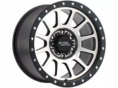 Off-Road Monster M10 Flat Black Machined 6-Lug Wheel; 17x9; 0mm Offset (15-20 Tahoe)