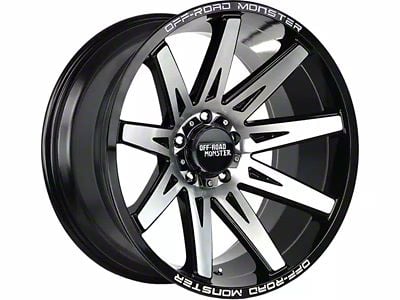 Off-Road Monster M25 Gloss Black Machined 6-Lug Wheel; 20x10; -19mm Offset (15-20 Tahoe)