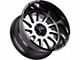 Off-Road Monster M17 Gloss Black Machined 6-Lug Wheel; 17x9; 0mm Offset (15-20 Yukon)