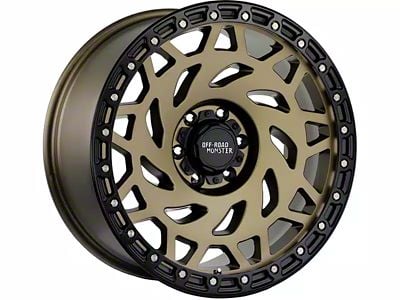 Off-Road Monster M50 Bronze Black Ring 6-Lug Wheel; 20x9.5; -12mm Offset (15-20 Yukon)