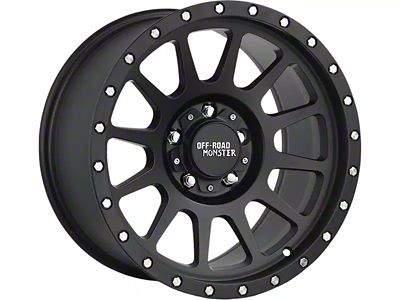 Off-Road Monster M10 Flat Black 6-Lug Wheel; 17x9; 0mm Offset (24-25 Ranger)