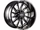 Off-Road Monster M17 Gloss Black Milled 6-Lug Wheel; 20x10; -19mm Offset (2024 Ranger)