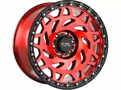 Off-Road Monster M50 Candy Red 6-Lug Wheel; 20x9.5; -12mm Offset (2024 Ranger)