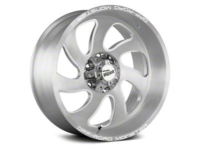 Off-Road Monster M07 Brushed Face Silver 5-Lug Wheel; 20x10; -19mm Offset (94-01 RAM 1500)