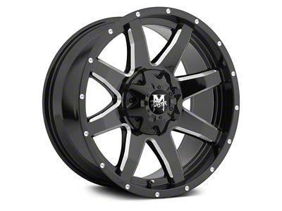 Off-Road Monster M08 Gloss Black Milled 5-Lug Wheel; 20x9; 5mm Offset (94-01 RAM 1500)