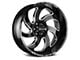 Off Road Monster M07 Gloss Black Milled 8-Lug Wheel; 20x10; -19mm Offset (94-02 RAM 3500 SRW)