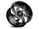 Off Road Monster M07 Gloss Black Milled 6-Lug Wheel; 22x12; -44mm Offset (23-24 Canyon)